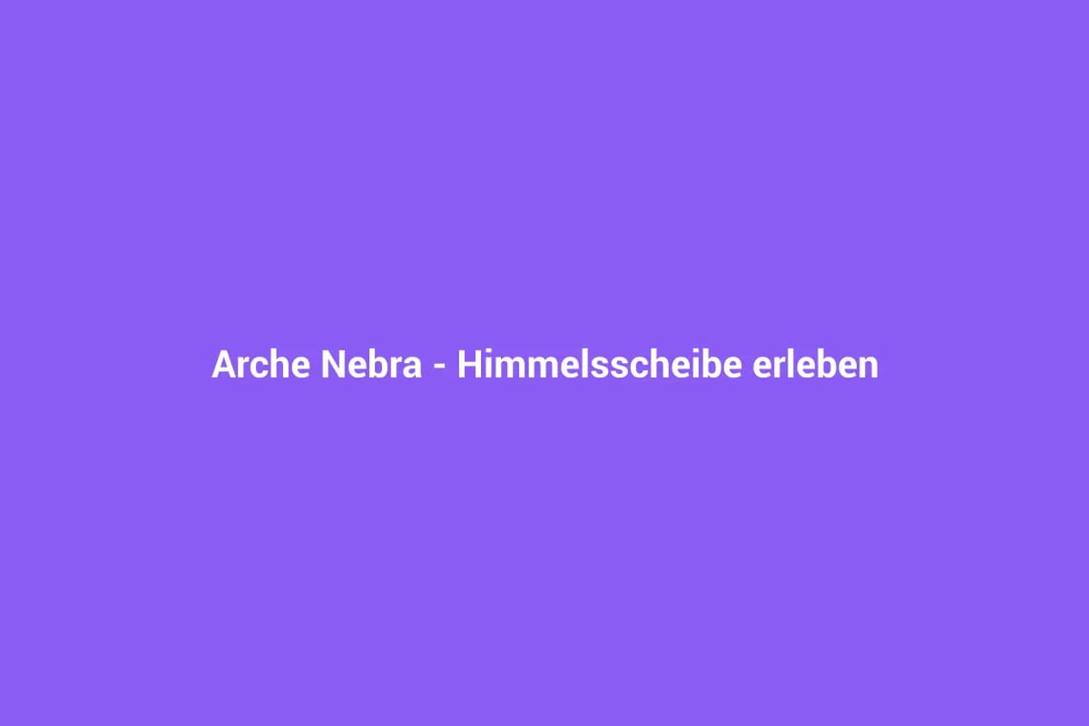 Nebra OT Wangen mit Kindern entdecken