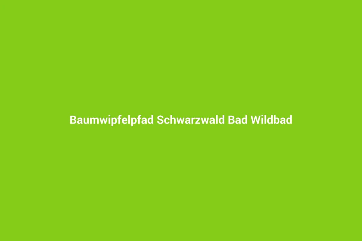 Bad Wildbad mit Kindern entdecken