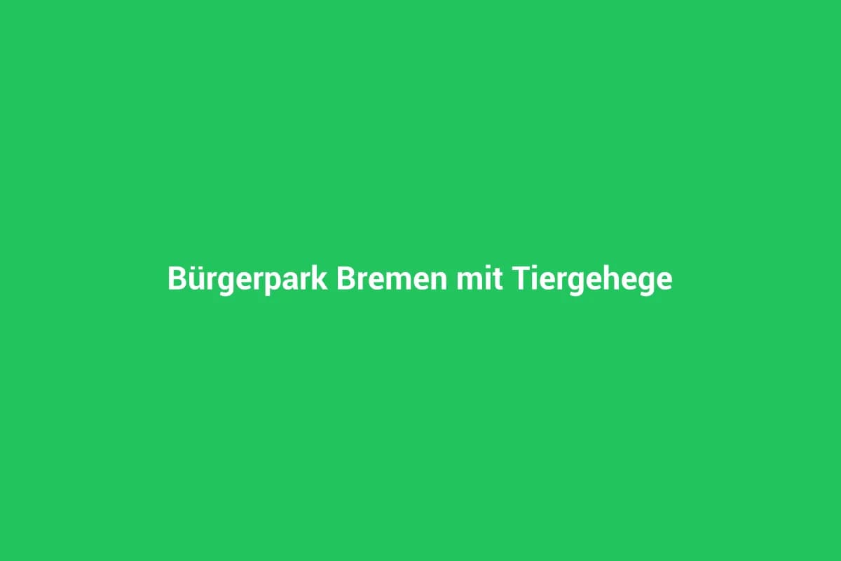 Bürgerpark Bremen mit Tiergehege