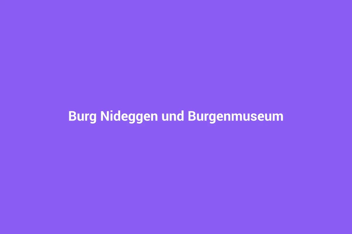 Nideggen mit Kindern entdecken