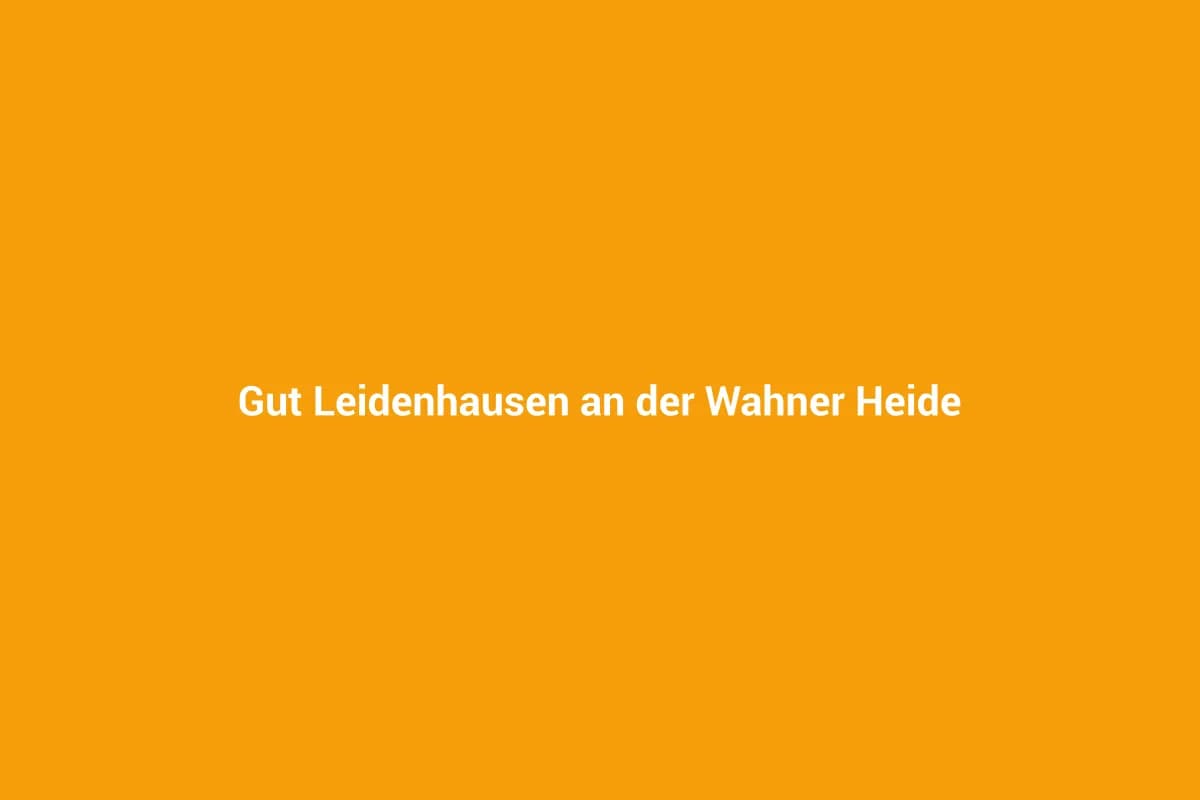 Gut Leidenhausen an der Wahner Heide