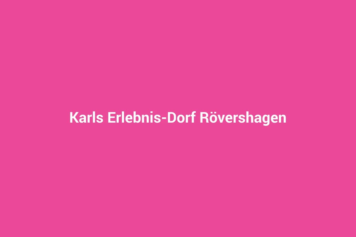 Rövershagen mit Kindern entdecken
