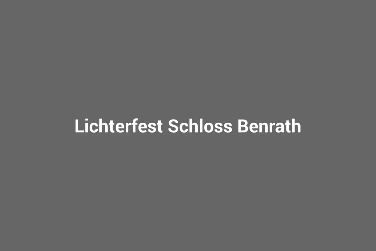 Lichterfest Schloss Benrath