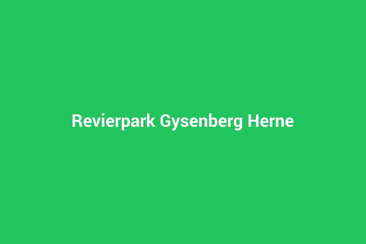 Revierpark Gysenberg Herne