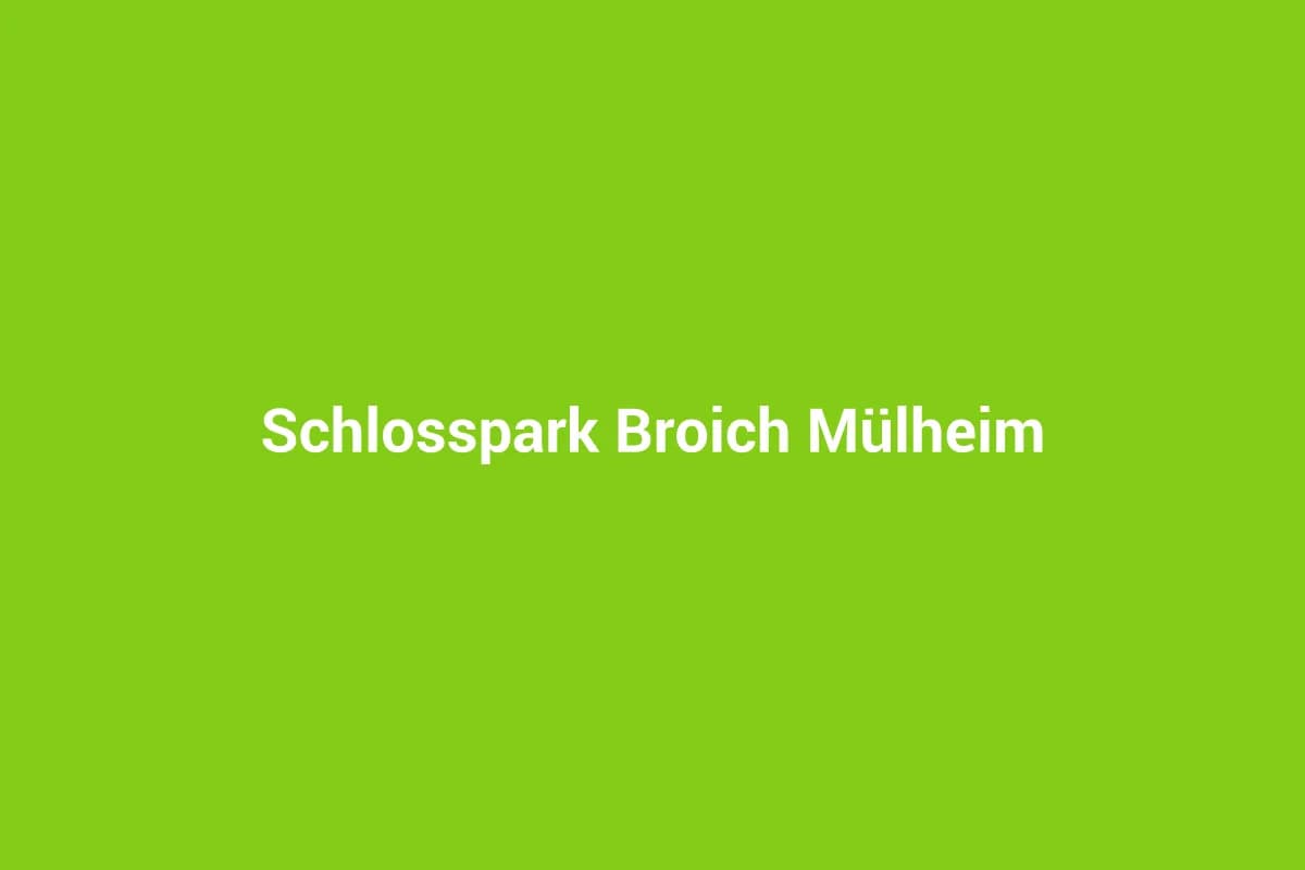 Schlosspark Broich Mülheim
