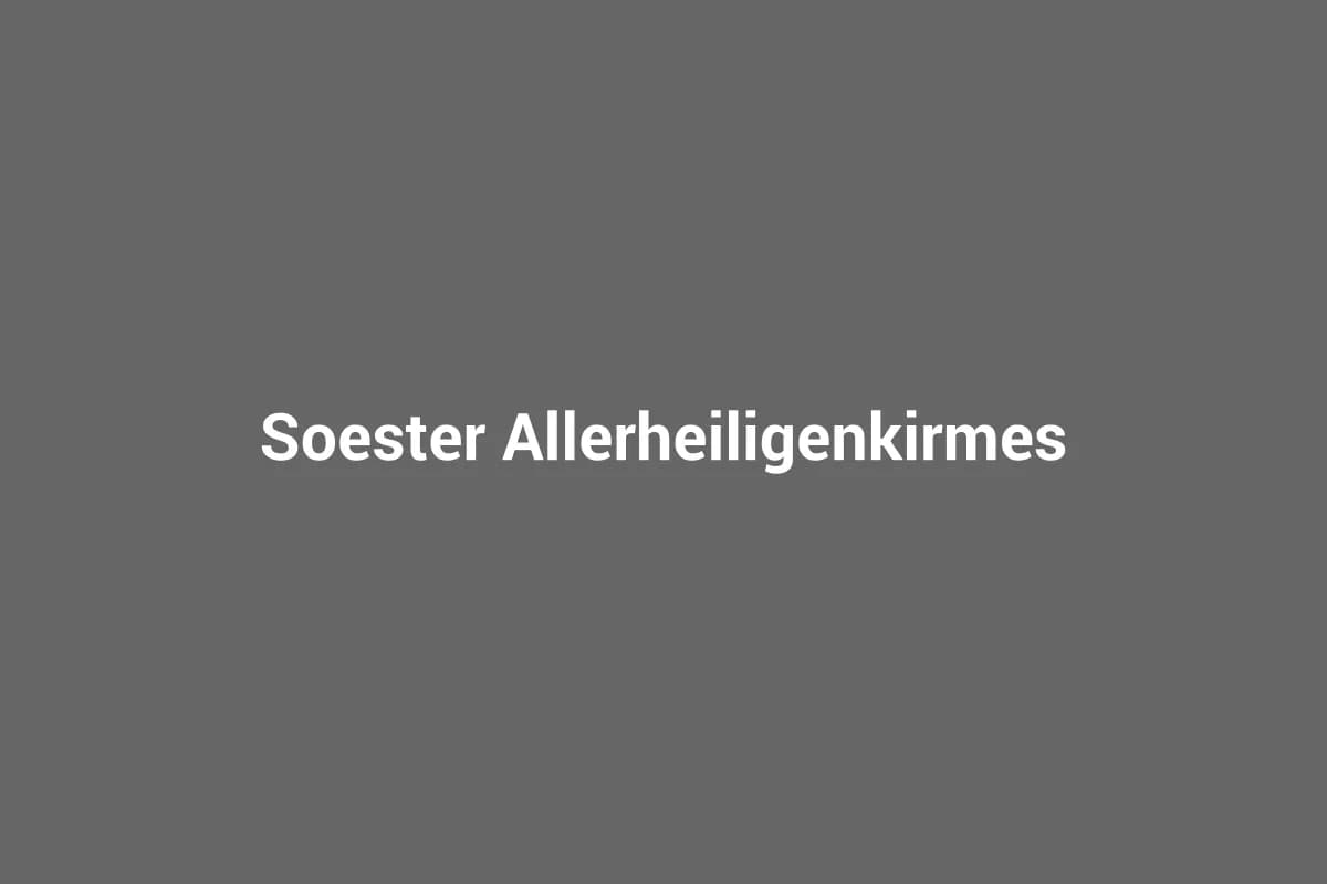 Soester Allerheiligenkirmes