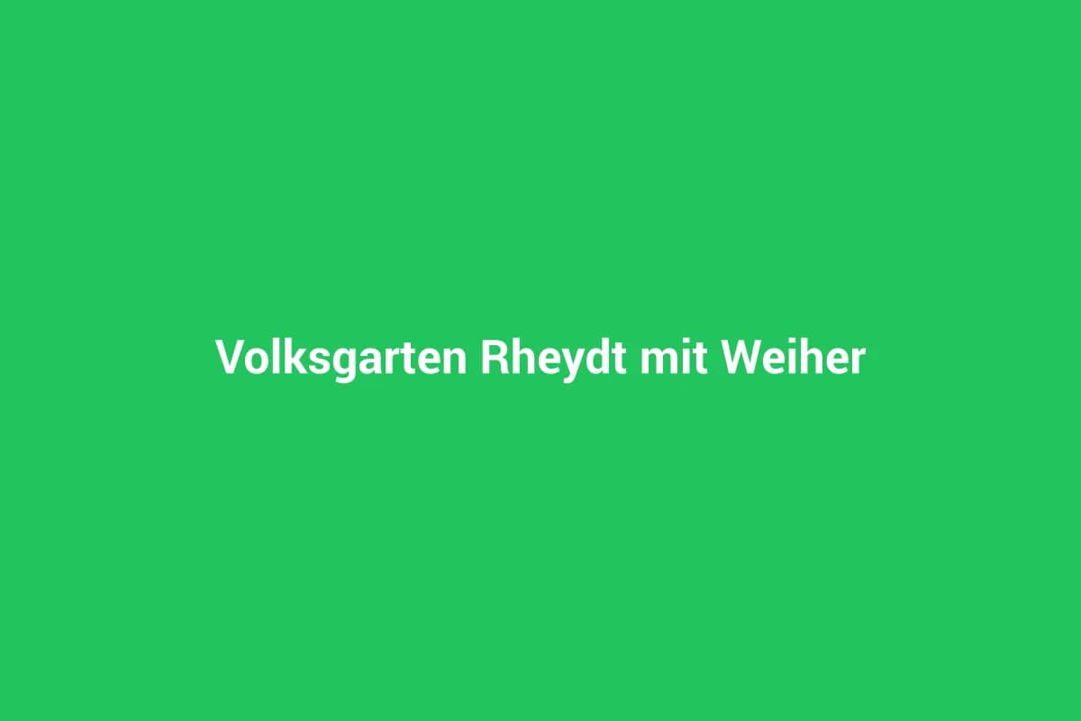 Volksgarten Rheydt mit Weiher