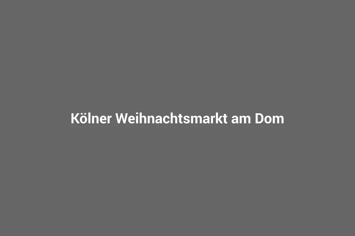Kölner Weihnachtsmarkt am Dom
